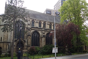 View of church from Station Road